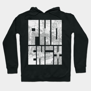 Phoenix, Arizona, USA City Map Typography - Light Hoodie